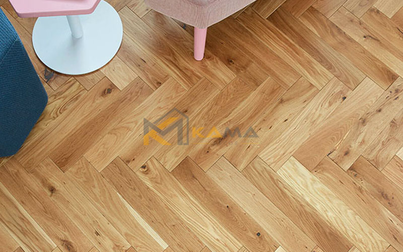 Lát sàn gỗ xương cá kiểu Herringbone