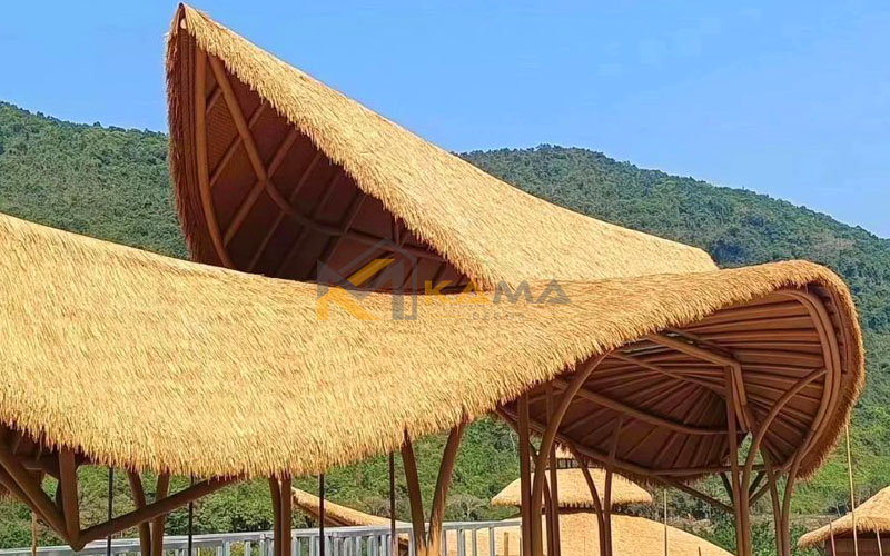 Rơm nhân tạo chống cháy lợp mái resort